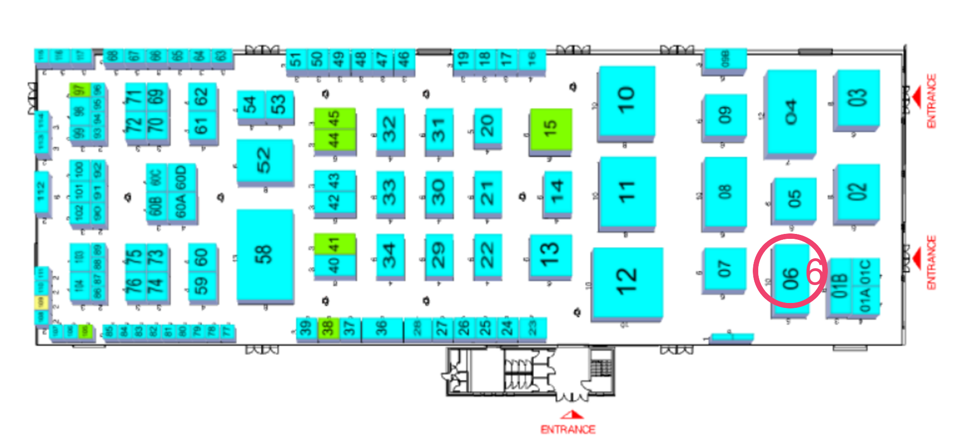 WSAVA 2026 exhibition hall floor plan — Vet Expert stand no. 6